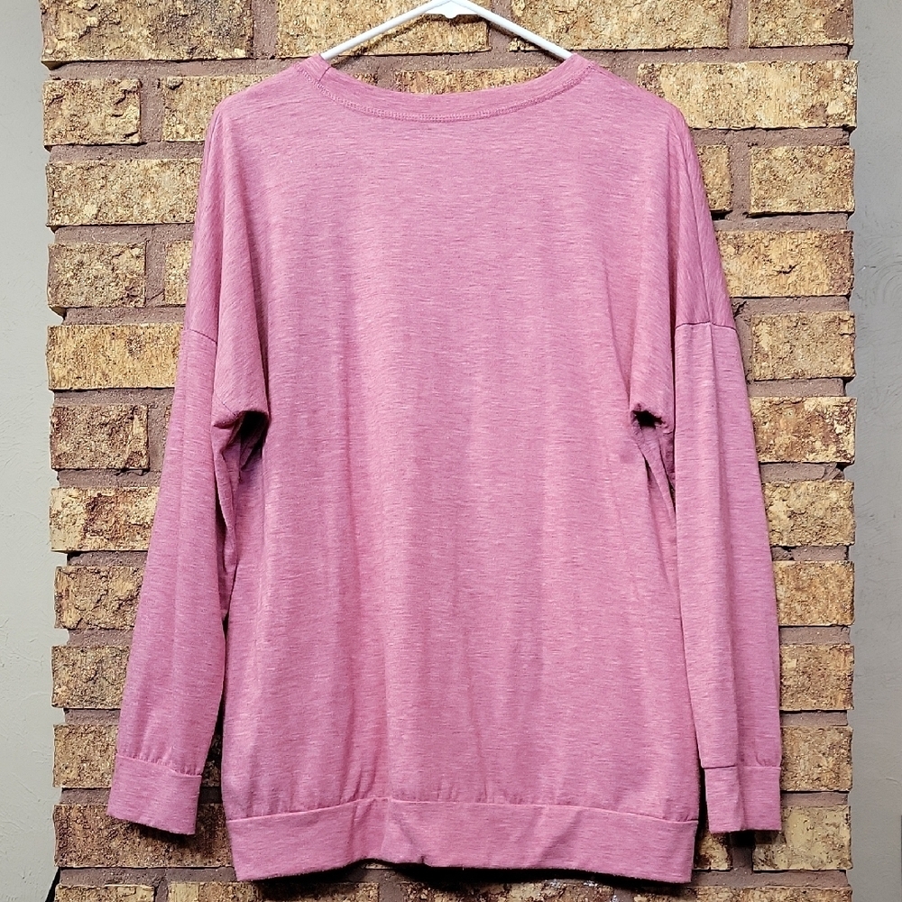 Pink 'Faith' Cross Graphic Pullover Sweatshirt - Picture 7 of 9